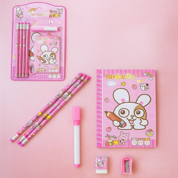 Kids’ Stationery Kit: Wooden Pencils, Sharpener, Eraser, Diary (8 Pc Set) Kids’ Stationery Kit: Wooden Pencils, Sharpener, Eraser, Diary (8 Pc Set)
