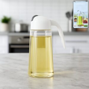 Kitchen Glass Oil Bottle Dispenser Automatic Opening Bottles 630 ML Kitchen Glass Oil Bottle Dispenser Automatic Opening Bottles 630 ML