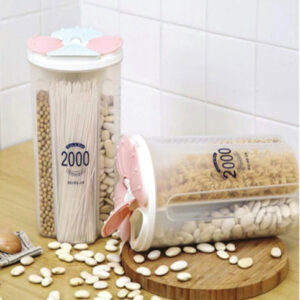 Kitchen Storage – Transparent Sealed Cans / Jars / Storage Box 4 Section Kitchen Storage – Transparent Sealed Cans / Jars / Storage Box 4 Section