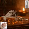 Krishna Flute & Peacock Feather Metal Keychain – (1 Pc) Krishna Flute & Peacock Feather Metal Keychain – (1 Pc)