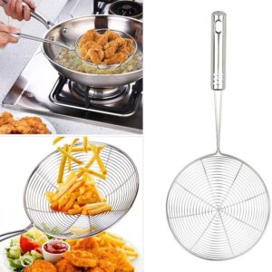 Large Oil Strainer Get Fried Food Stuffs Easily Without Any Problem And Damage