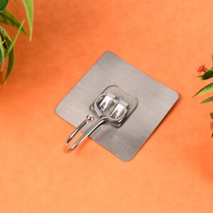 Large Stainless Steel Self Adhesive Wall Hooks (1 Pc) Large Stainless Steel Self Adhesive Wall Hooks (1 Pc)