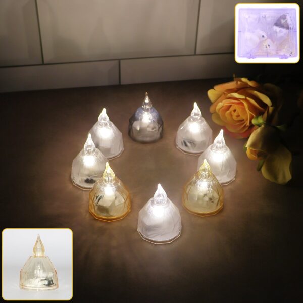 LED Flameless Decorative Diyas – (8 Pc) LED Flameless Decorative Diyas – (8 Pc)
