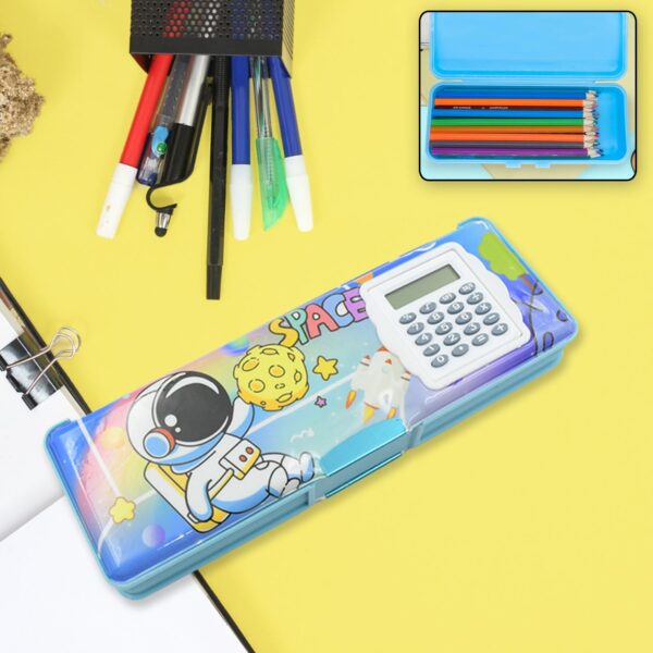 Magnetic Geometry Box – Double-Sided Pencil Case with Calculator for Students Magnetic Geometry Box – Double-Sided Pencil Case with Calculator for Students