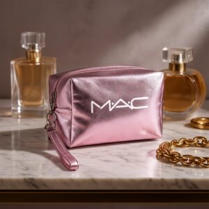 Metallic Travel Makeup Pouch – (1 Pc / Mix Design)