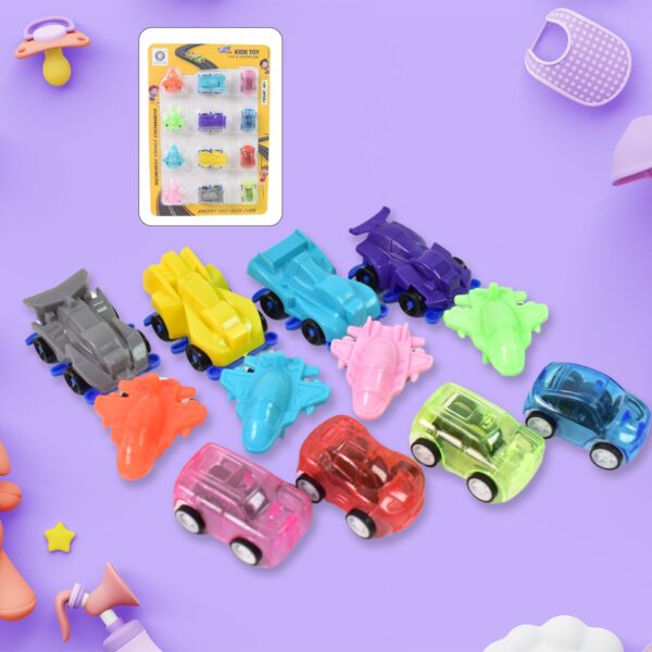 Mini Pull Back Car & Aeroplane Plastic Pull Back Car Cartoon Toys (12 Pcs Set) Mini Pull Back Car & Aeroplane Plastic Pull Back Car Cartoon Toys (12 Pcs Set)