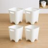 Modern Plastic Dustbin / Waste Paper Basket – (4 Pc)