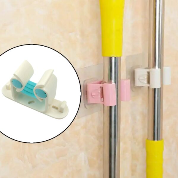 Multifunctional Holder With 4 Screw Wall Mounted Broom Organizer Cleaning Tools Holder Hanger, Hanging Hook for Bathroom Kitchen, Multi Function Holder Garage Clip Bike Hanger Wall Mount Set (1 Pc) Multifunctional Holder With 4 Screw Wall Mounted Broom Organizer Cleaning Tools Holder Hanger, Hanging Hook for Bathroom Kitchen, Multi Function Holder Garage Clip Bike Hanger Wall Mount Set (1 Pc)