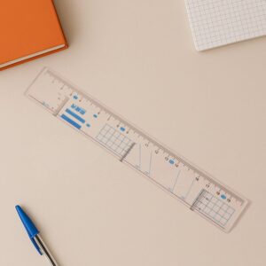 Multifunctional Transparent Plastic Geometry Ruler (1 Pc) Multifunctional Transparent Plastic Geometry Ruler (1 Pc)