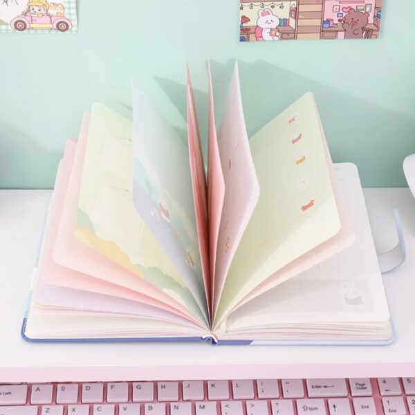 Notebook Diary Budget Books Office Accessories Notepad Journals School Students Diary Portable Travel Hand Books,  Notebooks for Girls Diary Notepad for College Students Stationary Items Best Birthday Return Gifts ( 12.4×16.8 CM / 112 Pages)