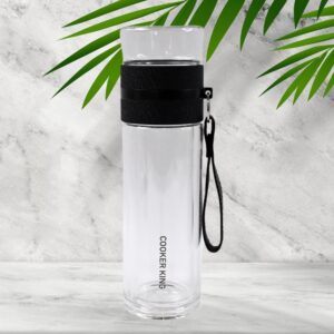 Outdoor Sport Glass Water Bottle With Steel Lid / 500 Ml Approx) Outdoor Sport Glass Water Bottle With Steel Lid / 500 Ml Approx)