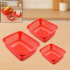 Plastic 3 Pieces Kitchen Large Dish Rack Drainer Vegetables Fruits Washing Basket