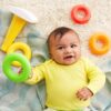Plastic Baby Kids Teddy Stacking Ring Jumbo Stack Up Educational Toy 5pc Plastic Baby Kids Teddy Stacking Ring Jumbo Stack Up Educational Toy 5pc