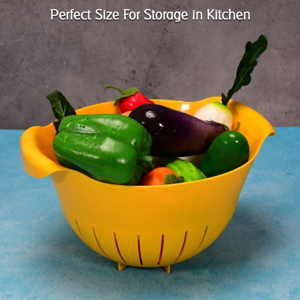 Plastic Fruits Vegetable Noodles Pasta Washing Bowl & Strainer Plastic Fruits Vegetable Noodles Pasta Washing Bowl & Strainer