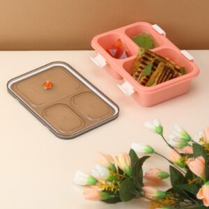 Plastic Lunch Box for Kids, Lunch Box (3 Compartment Lunch Box) Plastic Lunch Box for Kids, Lunch Box (3 Compartment Lunch Box)