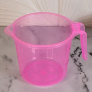 Plastic Round Transparent Bath Water Mug (1 Pc / 1200 ML / Mix Color) Plastic Round Transparent Bath Water Mug (1 Pc / 1200 ML / Mix Color)