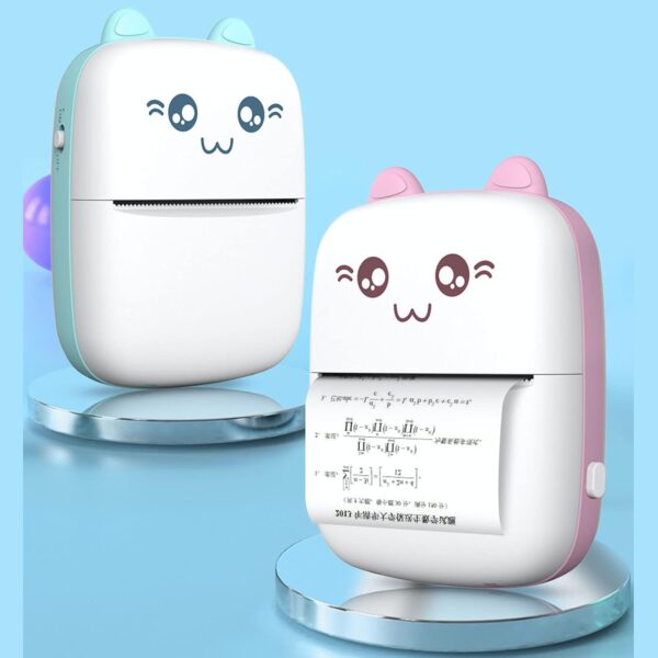 Pocket Mini Bluetooth Thermal Printer Wireless Smart Printer for Photos (Includes 1 Roll Paper)