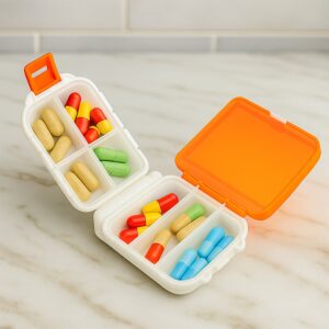 Portable Dual-Sided Pill Organizer Box (1 Pc) Portable Dual-Sided Pill Organizer Box (1 Pc)