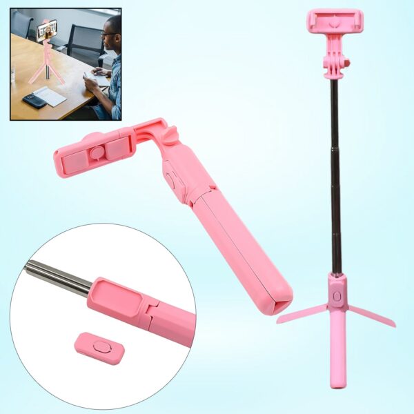 Portable Foldable Selfie Stick with Remote Control, YouTuber Video Recording (1 Pc) Portable Foldable Selfie Stick with Remote Control, YouTuber Video Recording (1 Pc)