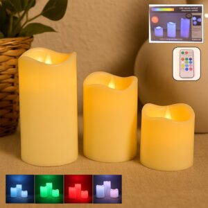 Premium 3 Piece LED Flameless Candle Set with Remote Control Premium 3 Piece LED Flameless Candle Set with Remote Control