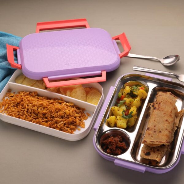 Premium Multi-Compartment Steel Lunch Box for Office, School & Travel Premium Multi-Compartment Steel Lunch Box for Office, School & Travel
