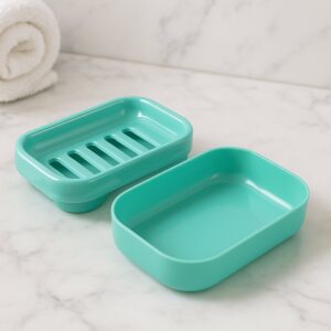 Premium Quality Rectangular Aqua Green Plastic Soap Case (1 Pc) Premium Quality Rectangular Aqua Green Plastic Soap Case (1 Pc)