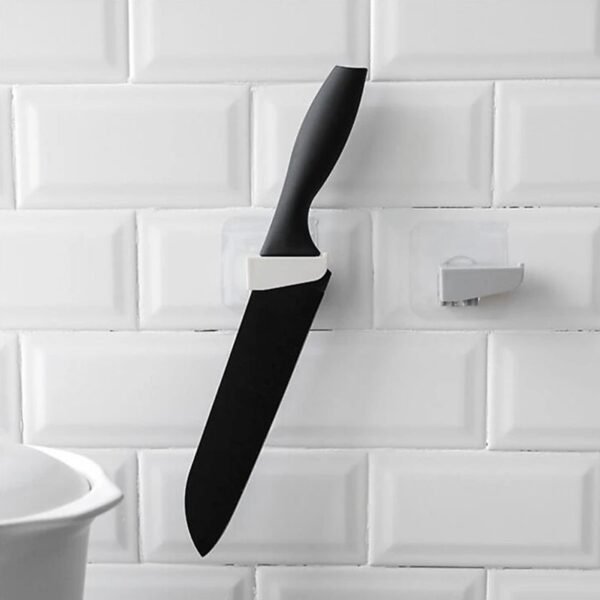 Punch-Free Wall Hanging Knife Holder – Kitchen Storage Rack (1 Pc) Punch-Free Wall Hanging Knife Holder – Kitchen Storage Rack (1 Pc)