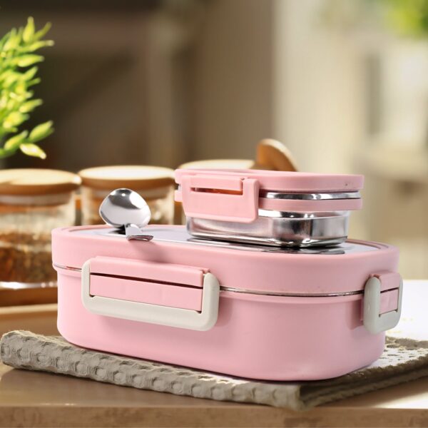 Qunic Stainless Steel Snack Lunch Box (With Small Box) Qunic Stainless Steel Snack Lunch Box (With Small Box)