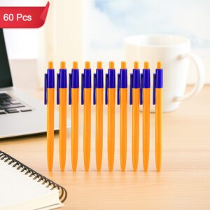 Retractable Ball Pen – Smooth Writing Click Pen with Blue Ink – (60 Pc / Set)