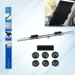 Retractable Long Foldable Windshield Sun Shade for Car (1 Set) Retractable Long Foldable Windshield Sun Shade for Car (1 Set)