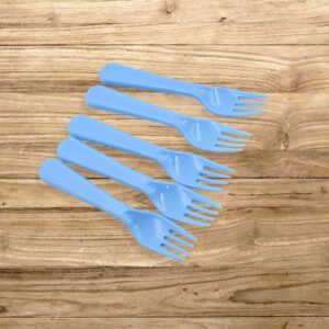 Reusable Heavy Weight Plastic Forks Serving Fork Set for Kitchen Travel Home 5 Pc