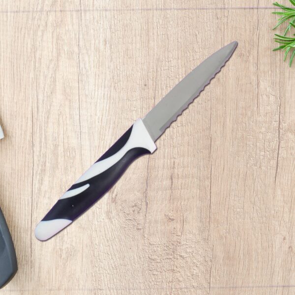 Ritu Stainless Steel Serrated Blade Zebra Kitchen Knife (1 Pc) Ritu Stainless Steel Serrated Blade Zebra Kitchen Knife (1 Pc)