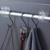 Self-Adhesive Transparent Wall with Spring-Loaded Anti-Slip Clip (1 Pc)