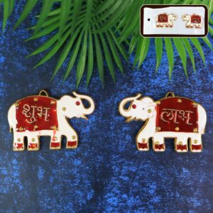 Shubh Labh Elephant Decorative Wall Hangings (2 Pc) Shubh Labh Elephant Decorative Wall Hangings (2 Pc)