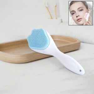 Silicone Face Scrubber Exfoliating Brush, Manual Handheld Facial Cleansing (1 Pc) Silicone Face Scrubber Exfoliating Brush, Manual Handheld Facial Cleansing (1 Pc)