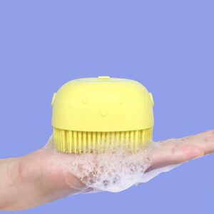 Silicone Massage Bath Body Brush Soft Bristle With Shampoo Dispenser Silicone Massage Bath Body Brush Soft Bristle With Shampoo Dispenser