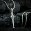 Silver Chain With Gada Pendant / Locket (1 Pc) Silver Chain With Gada Pendant / Locket (1 Pc)