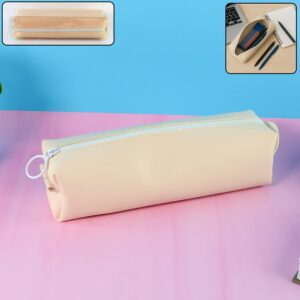 Slim PU Leather Pencil Pouch – (1 Pc)