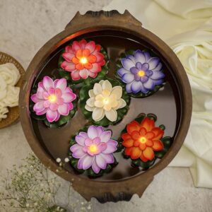 Smokeless LED Lotus Candles, Diwali (2 Pc): Indoor/Outdoor Décor Smokeless LED Lotus Candles, Diwali (2 Pc): Indoor/Outdoor Décor