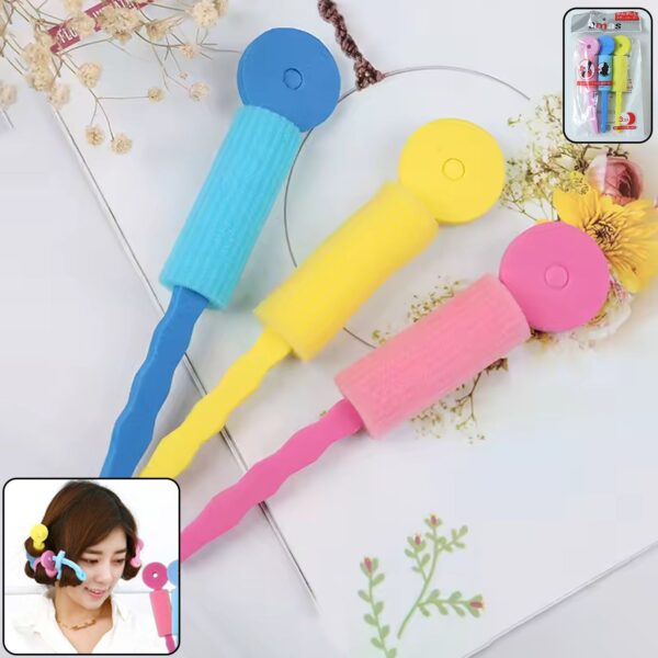 Soft Foam Hair Curling Rollers (3 Pc) Soft Foam Hair Curling Rollers (3 Pc)