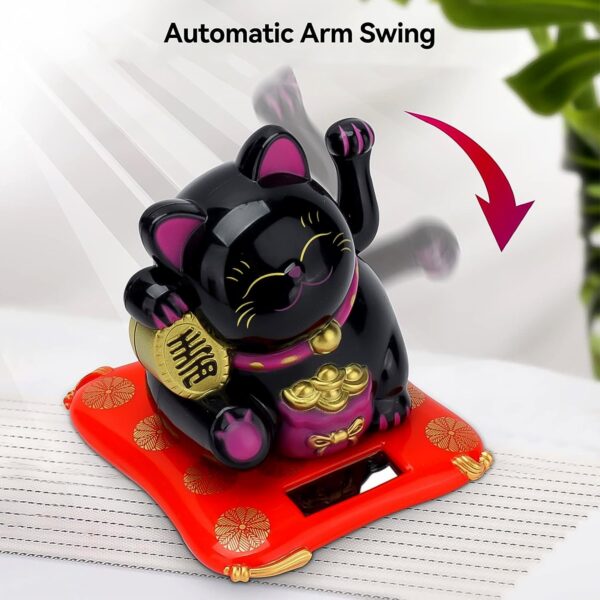 Solar Powered Happy Cat Beautiful with Arm Waves Wealth Cat (1 Pc / Mix Color) Solar Powered Happy Cat Beautiful with Arm Waves Wealth Cat (1 Pc / Mix Color)