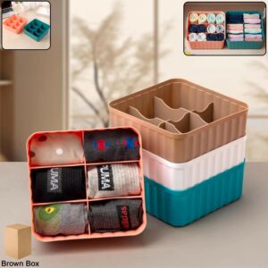 Square Organizer Box with 6 Compartments (Set of 2) Square Organizer Box with 6 Compartments (Set of 2)