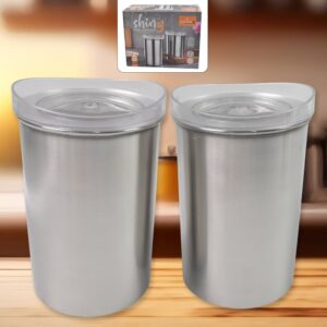 Stainless Steel Airtight Containers with See Through Lid (2 Pc Set / 1000 ML) Stainless Steel Airtight Containers with See Through Lid (2 Pc Set / 1000 ML)