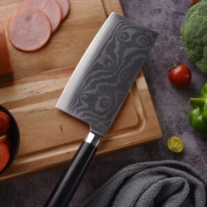 Stainless Steel Chef Damascus Cleaver Vegetable Knife (12 Inch) Stainless Steel Chef Damascus Cleaver Vegetable Knife (12 Inch)