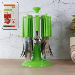 Stainless Steel Cutlery Set with Stand – (24 Pc)