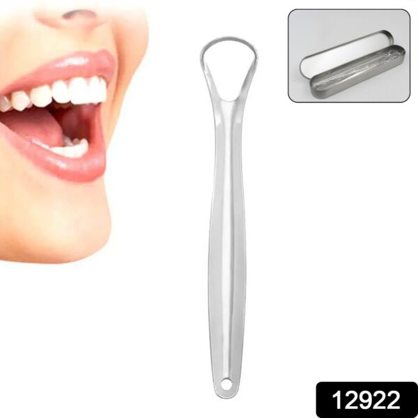 Stainless Steel Tongue Scraper Bad Breath & Oral Hygiene, Metal Case Included (1 Pc) Stainless Steel Tongue Scraper Bad Breath & Oral Hygiene, Metal Case Included (1 Pc)