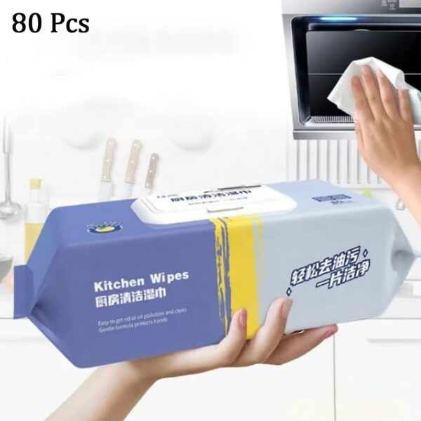 Strong Decontamination Kitchen Cleaning Wet Wipes for Grease & Glass (80 Pcs) Strong Decontamination Kitchen Cleaning Wet Wipes for Grease & Glass (80 Pcs)