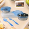 Sumo Lunch Box with Bag – Plastic Lunch Box & Spoon/Fork Set (2 Pc) Sumo Lunch Box with Bag – Plastic Lunch Box & Spoon/Fork Set (2 Pc)