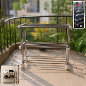 Supermom Stainless Steel Multipurpose Shoe & Storage Rack – (1 pc) Supermom Stainless Steel Multipurpose Shoe & Storage Rack – (1 pc)