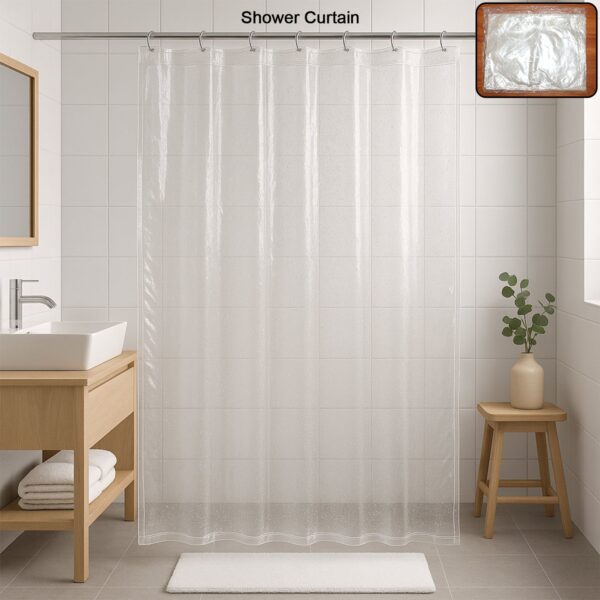 Transparent Waterproof Shower Curtain 75×52 Inch Transparent Waterproof Shower Curtain 75×52 Inch